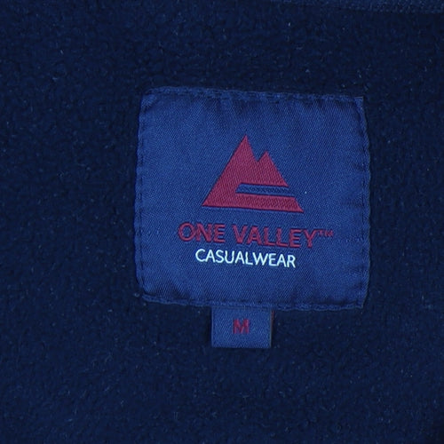 One Valley Men's Red Fleece Zip Jacket Size M