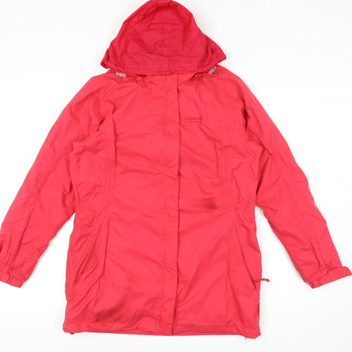 Regatta Women's Red Waterproof Hooded Rain Coat Size 10