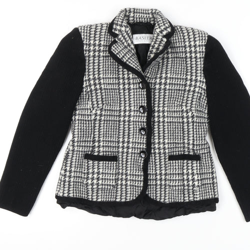 Basler Women's Black Houndstooth Blazer Size 12
