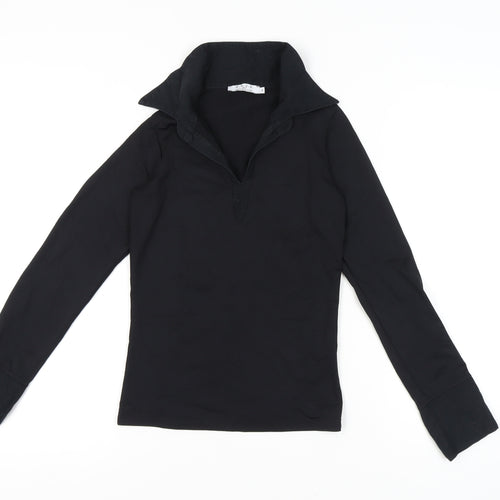 d.e.c.k. by Decollage Women's Black Long Sleeve Top S