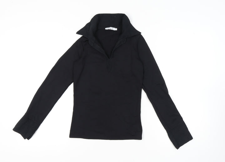 d.e.c.k. by Decollage Women's Black Long Sleeve Top S