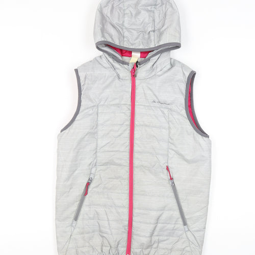 Decathlon Teens Grey Hooded Waistcoat Size 12