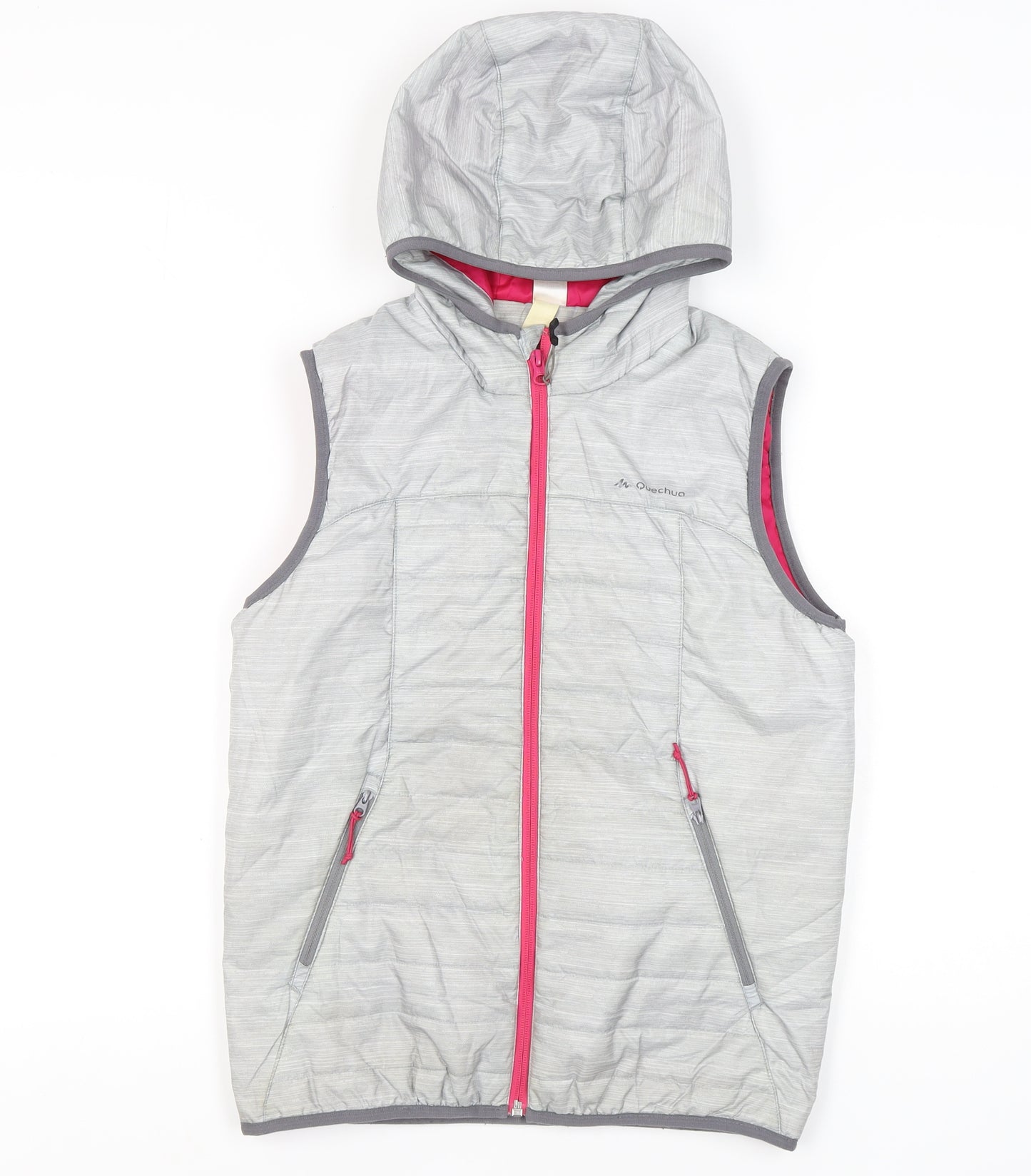 Decathlon Teens Grey Hooded Waistcoat Size 12
