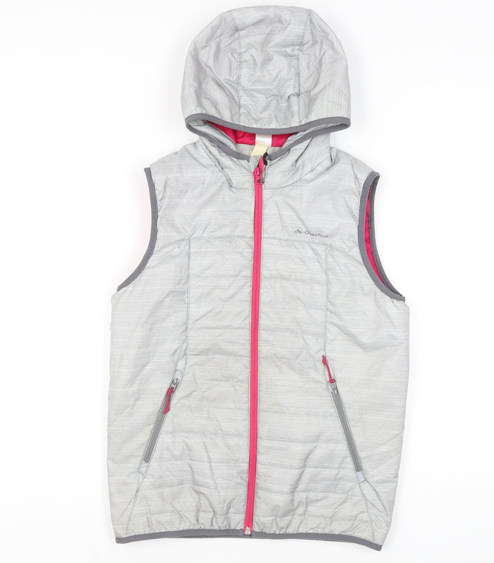 Decathlon Teens Grey Hooded Waistcoat Size 12