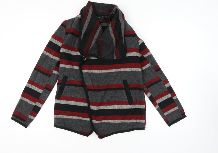 Warehouse Women's Multicoloured Striped Cardigan Size 10