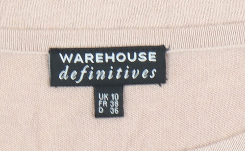 Warehouse Women's Beige Pullover Jumper Size 10