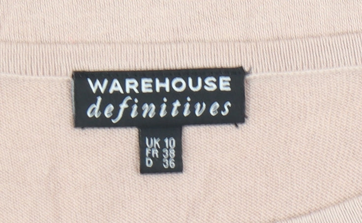 Warehouse Women's Beige Pullover Jumper Size 10