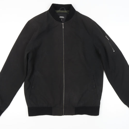 Burton Menswear London Men's Black Bomber Jacket, M 38"40"