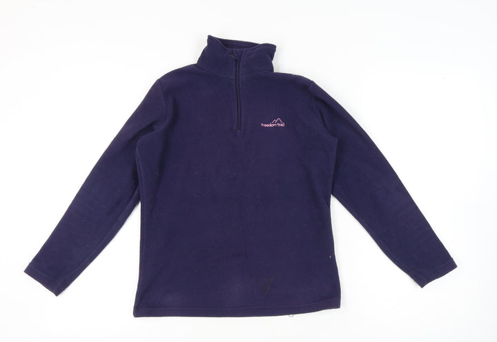 Freedom Trail Women's Blue Henley Fleece Hoodie