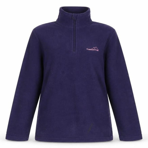 Freedom Trail Women's Blue Henley Fleece Hoodie