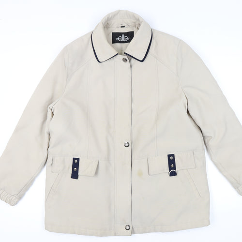 David Barry Beige Women's Jacket UK 16 Button Closure
