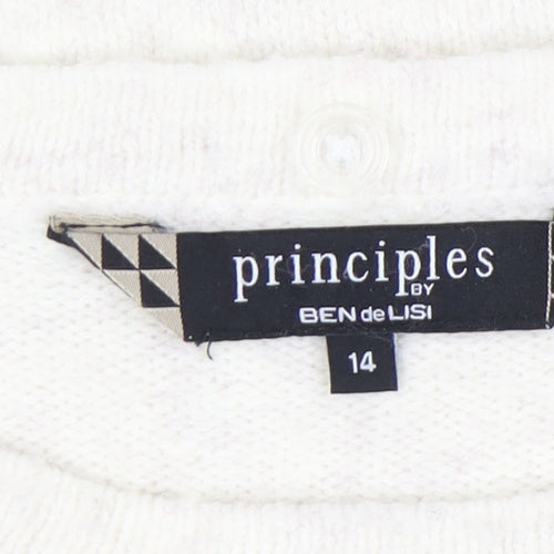 Principles by Ben de Lisi Women's Ivory Jumper Size 14
