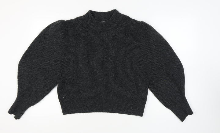 Topshop Women's Black Mock Neck Pullover Jumper M