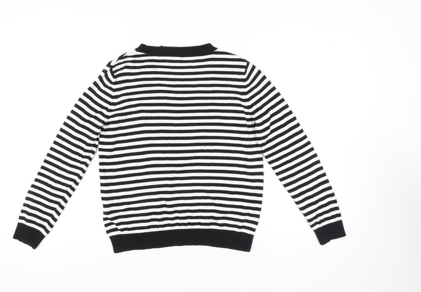 New Look Women's Black Striped Pullover Jumper