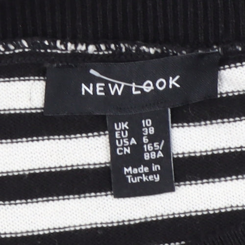 New Look Women's Black Striped Pullover Jumper