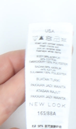 New Look Women's Black Striped Pullover Jumper