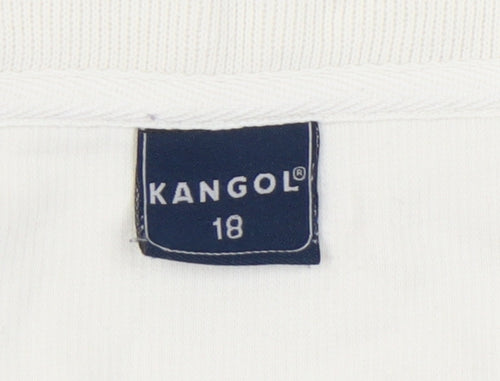 Kangol Men's Ivory Full Zip Logo Sweatshirt