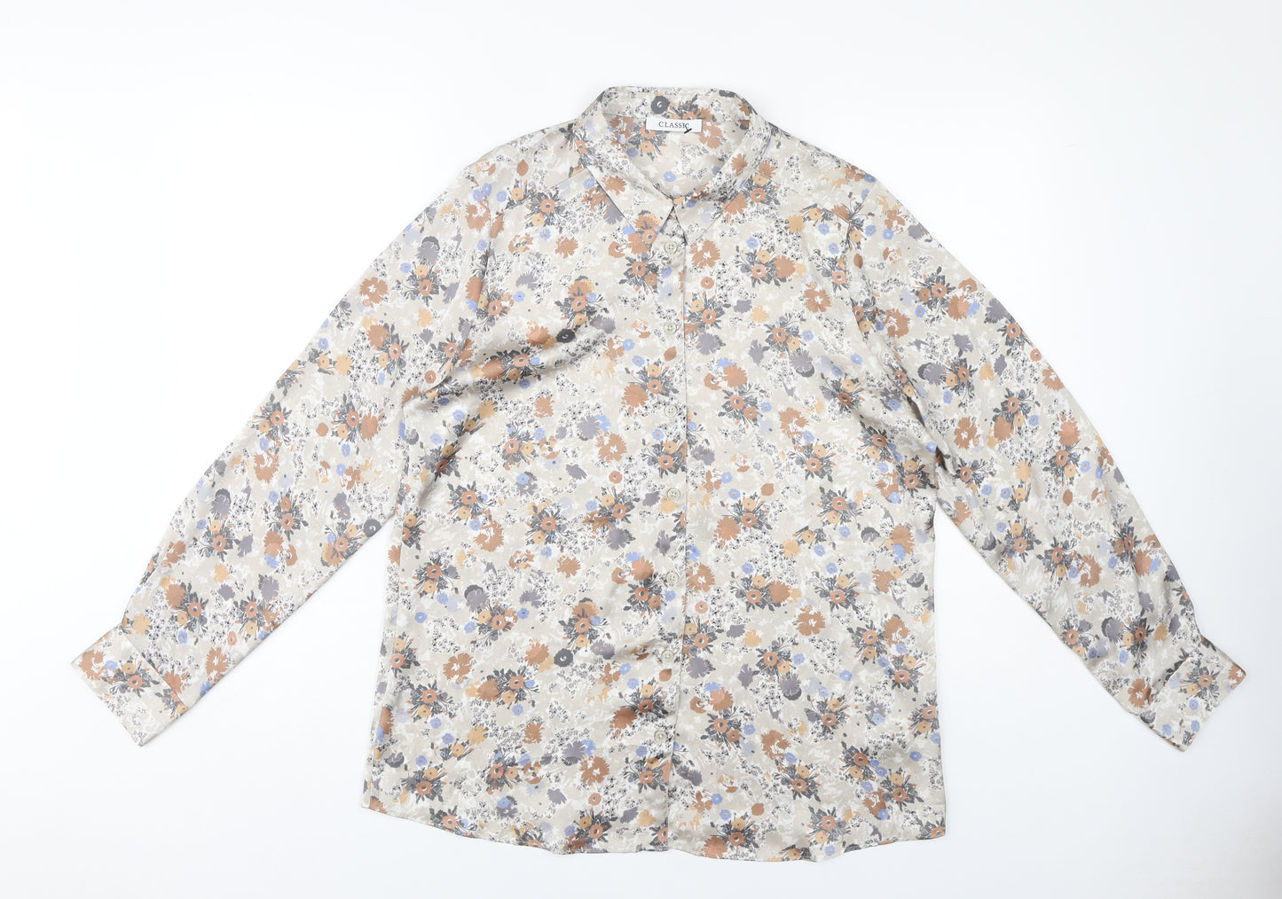 Marks & Spencer Women's Floral Button-Up Blouse UK 14