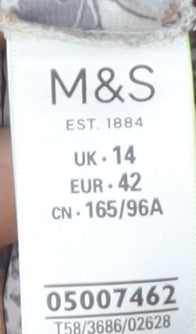 Marks & Spencer Women's Floral Button-Up Blouse UK 14