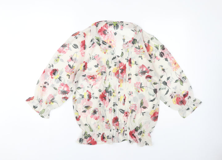 Next Women's Floral Blouse, Size 14, Multicoloured