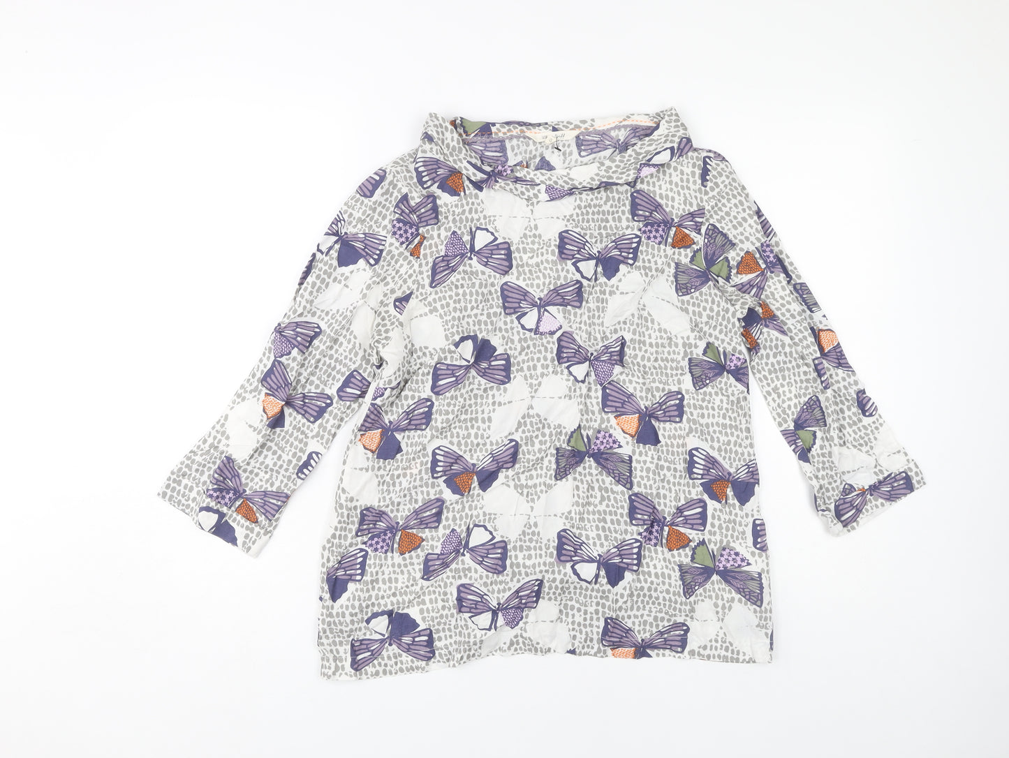 White Stuff Women's Multicoloured Butterfly Top