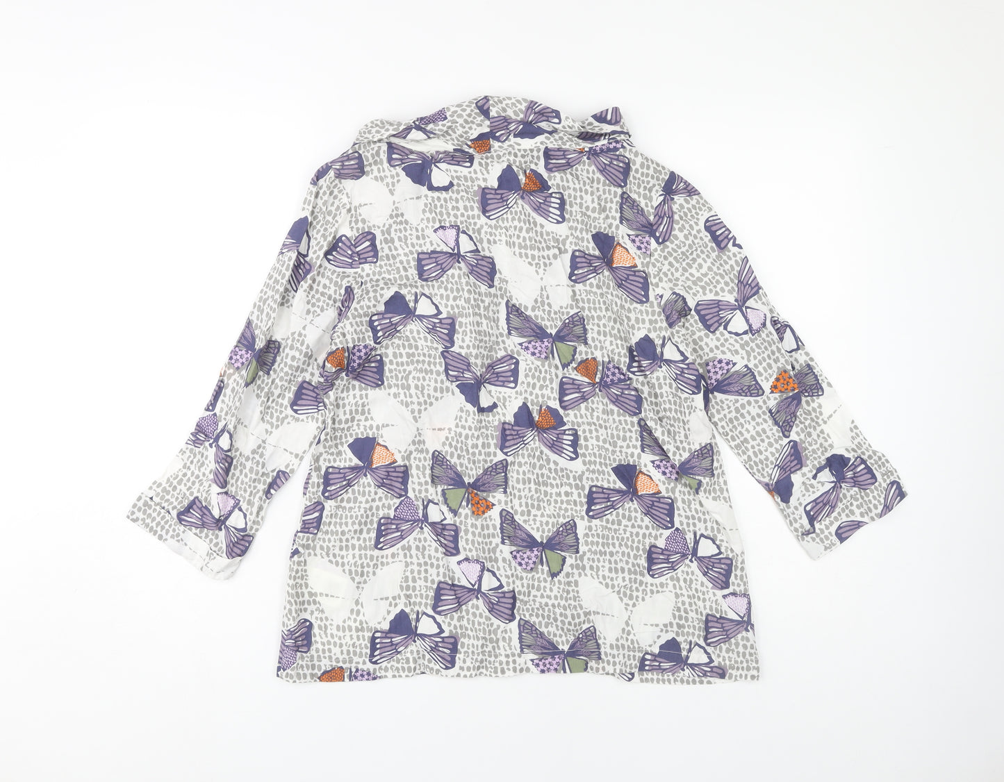 White Stuff Women's Multicoloured Butterfly Top