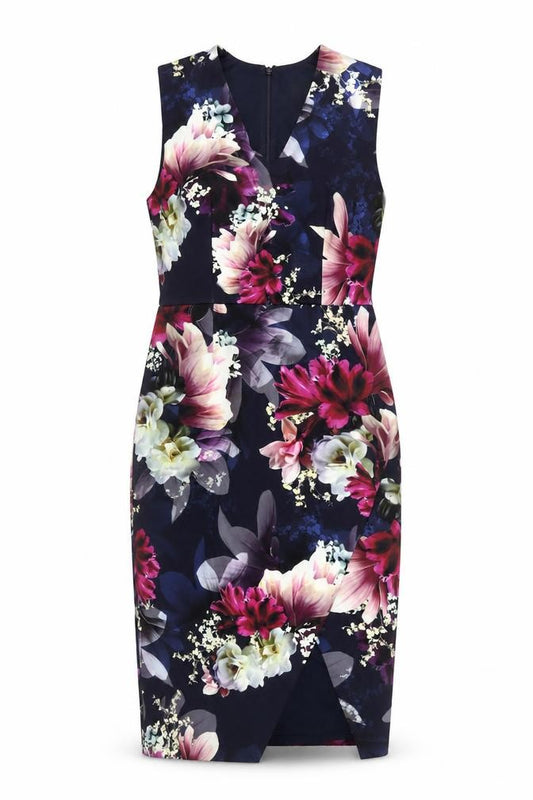 Coast Women's Floral Sheath Dress, Multicoloured, Size 12