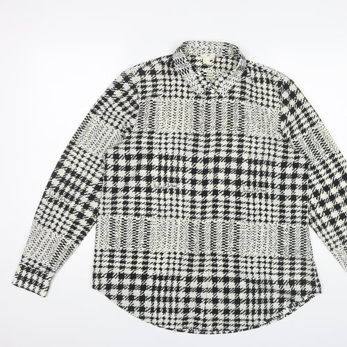 H&M Women's Check Button-Up Shirt - Size 12