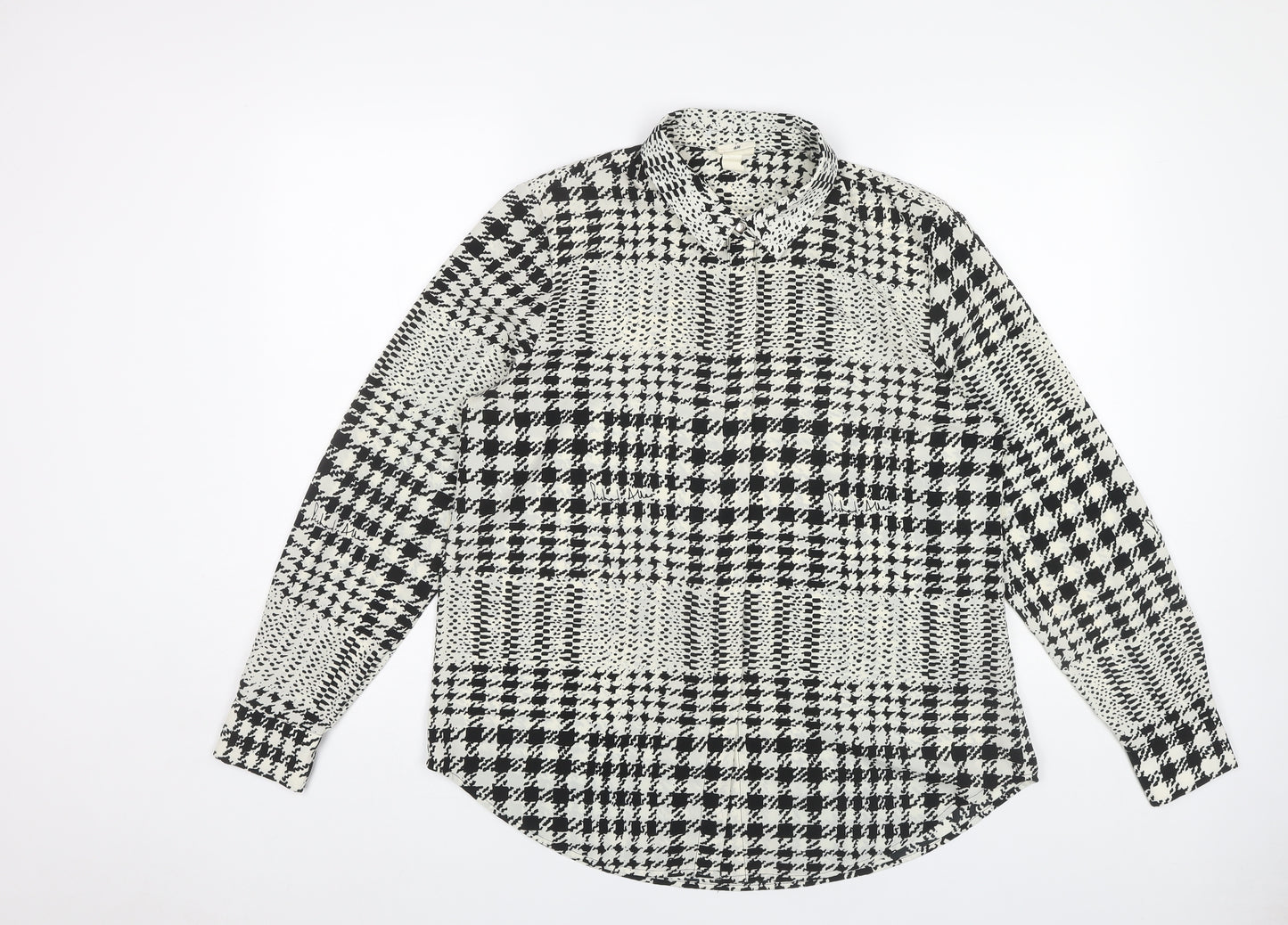 H&M Women's Check Button-Up Shirt - Size 12