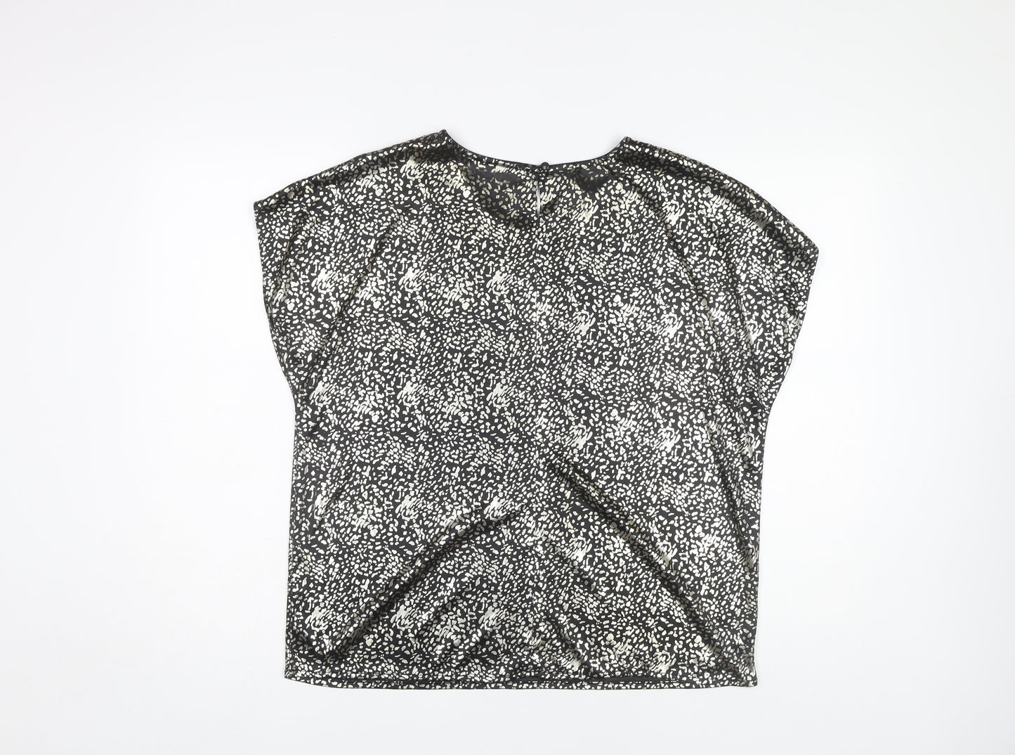 C&A Women's Black Floral Sleeveless Top Size 14