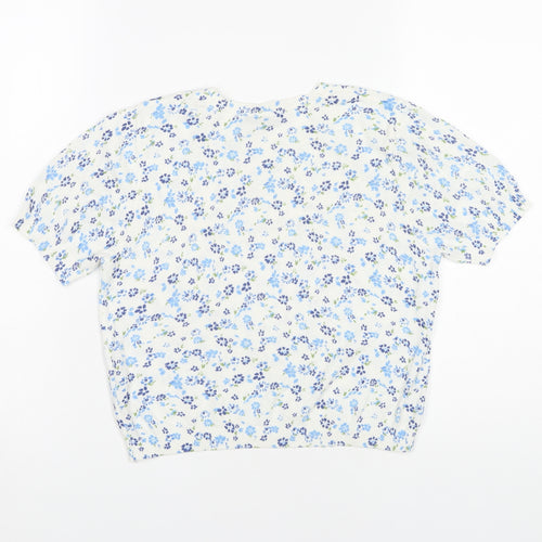 Zara Women's Multicoloured Floral T-Shirt Size S