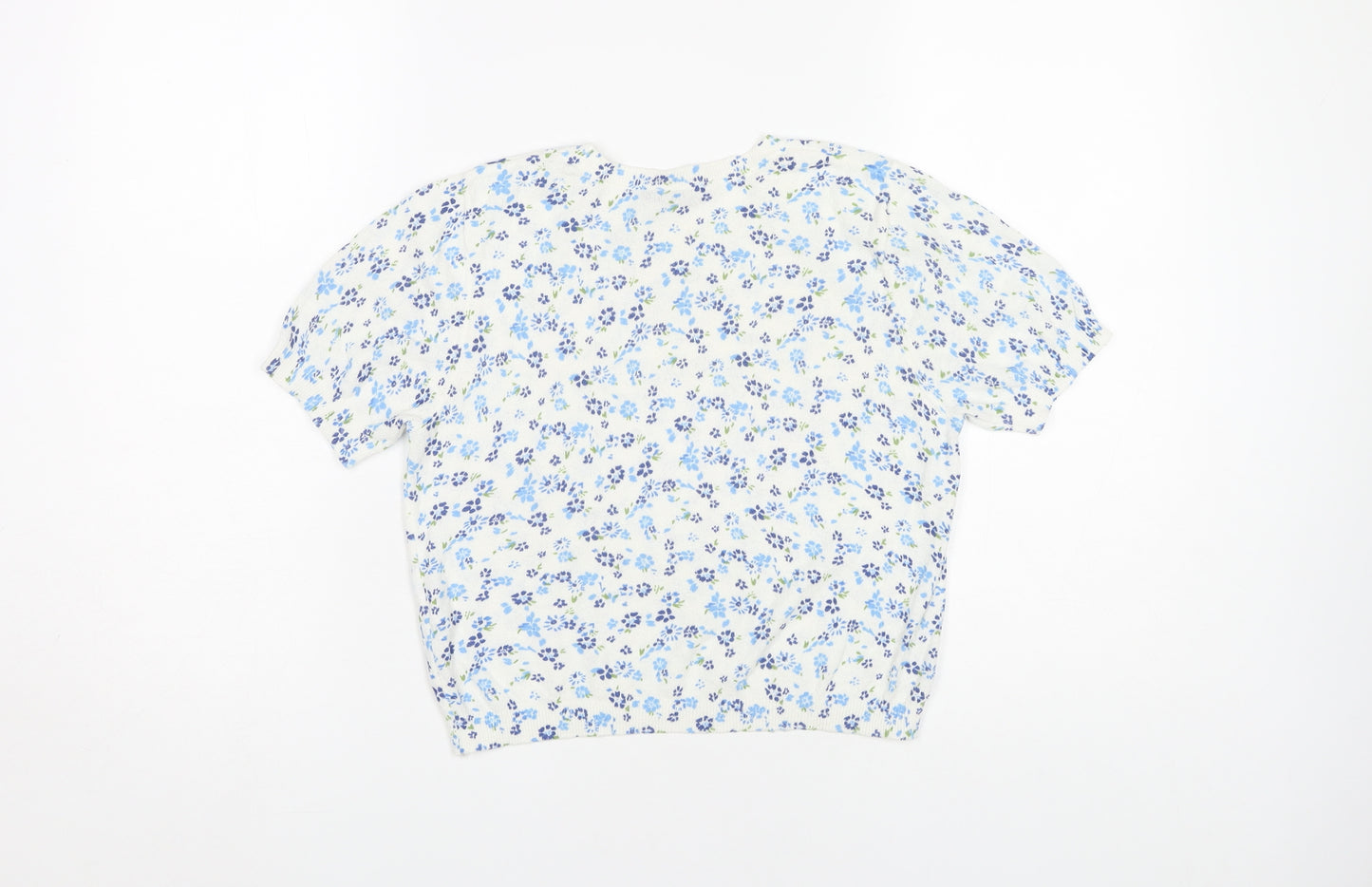 Zara Women's Multicoloured Floral T-Shirt Size S