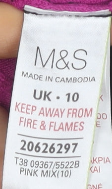 Marks and Spencer Women's Multicoloured Striped Jumper Size 10