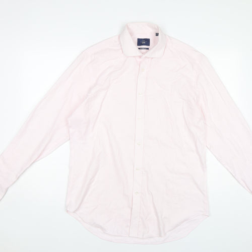 Moss 1851 Men's Pink Formal Dress Shirt Size 16
