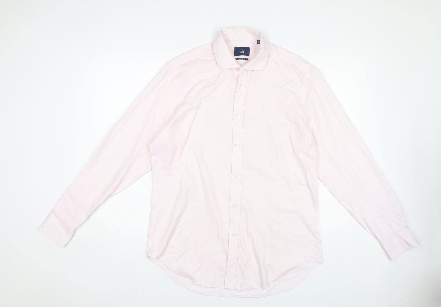 Moss 1851 Men's Pink Formal Dress Shirt Size 16