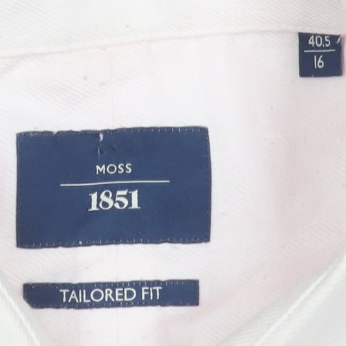 Moss 1851 Men's Pink Formal Dress Shirt Size 16