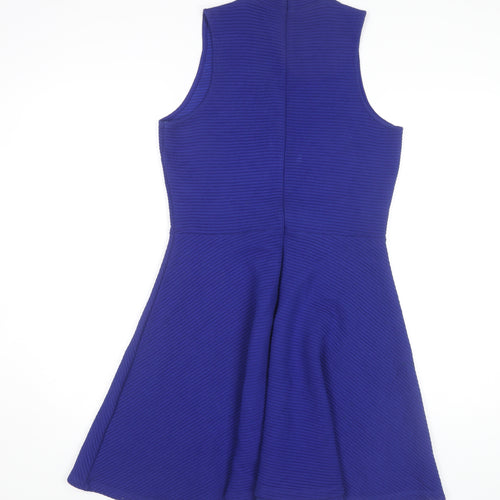 Superdry Women's Blue Fit & Flare Sleeveless Dress, M