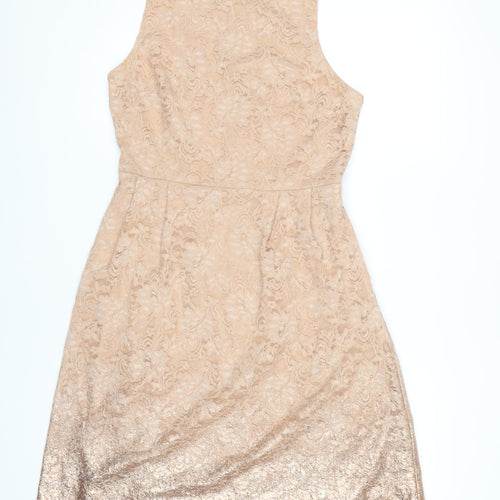 Warehouse Women Pink Lace Dress Size 14