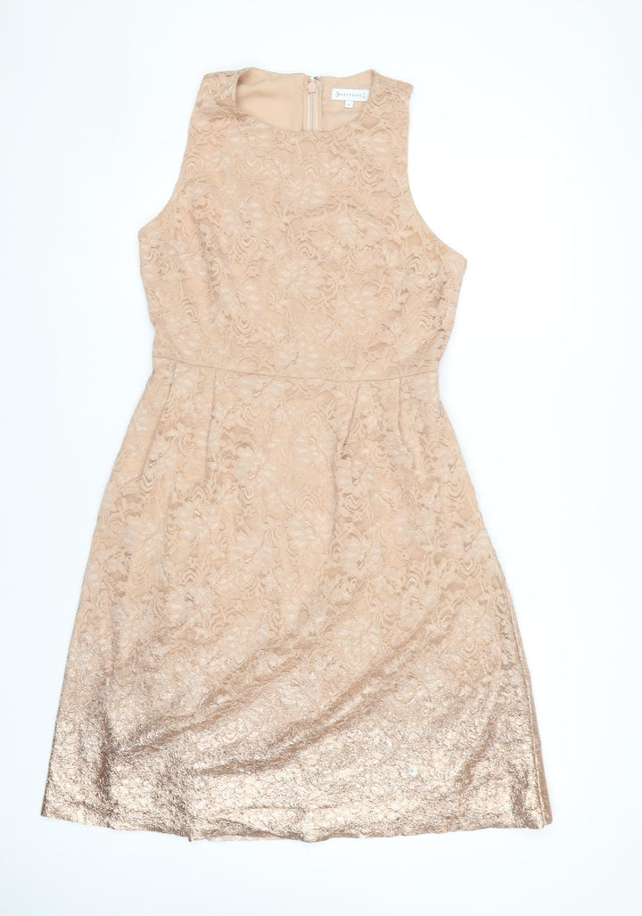 Warehouse Women Pink Lace Dress Size 14