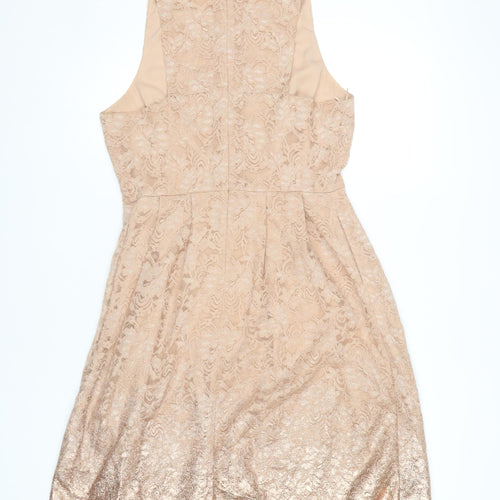 Warehouse Women Pink Lace Dress Size 14