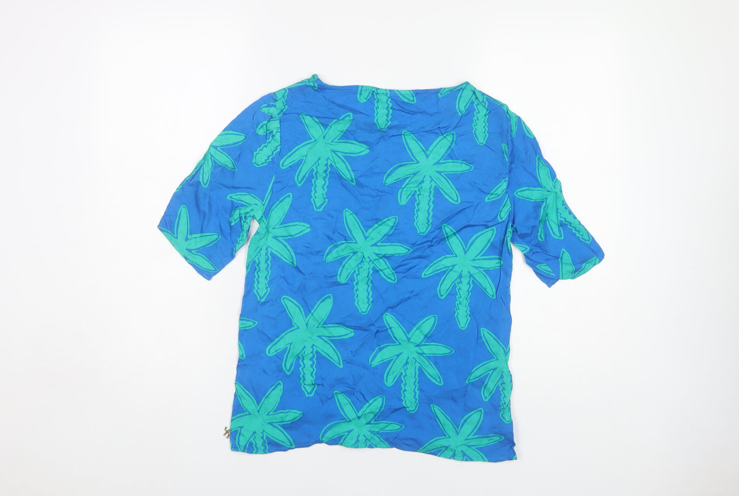 Fabienne Chapot Women's Blue Floral Blouse Size S