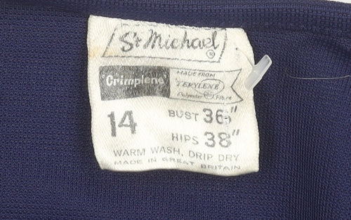 St Michael Women's Blue Jacket, Size 14, Vintage