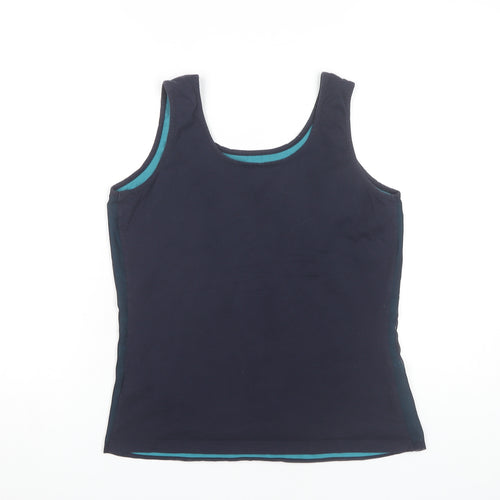 Per Una Women's Blue Geometric Tank Top Size 10