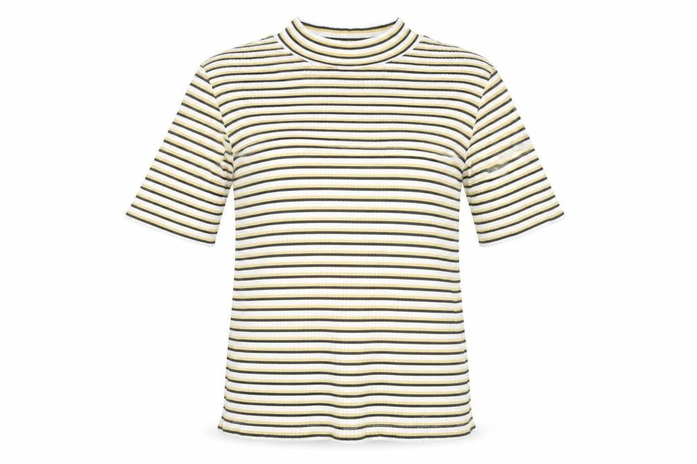 Front view of Marks & Spencer Women's Striped T-Shirt, size 16