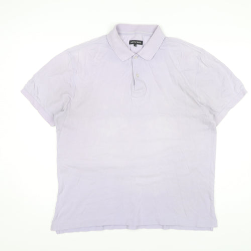 Austin Reed Men's Purple Polo Shirt L