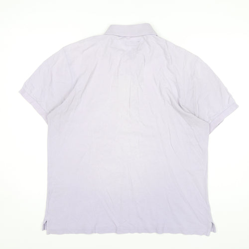 Austin Reed Men's Purple Polo Shirt L