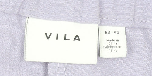 Vila Women's Purple Trousers Size 14 Polyester