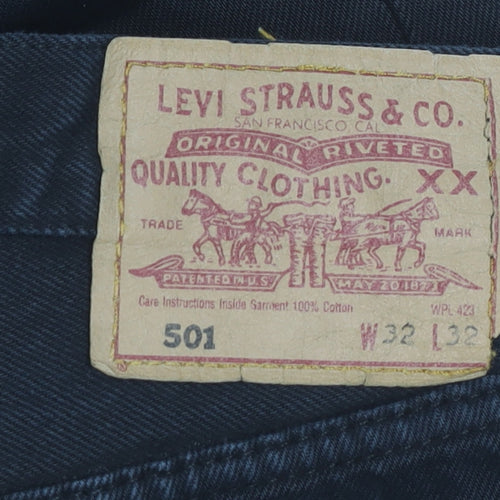 Levi's Men's Black 501 Jeans Size 32 Regular Fit