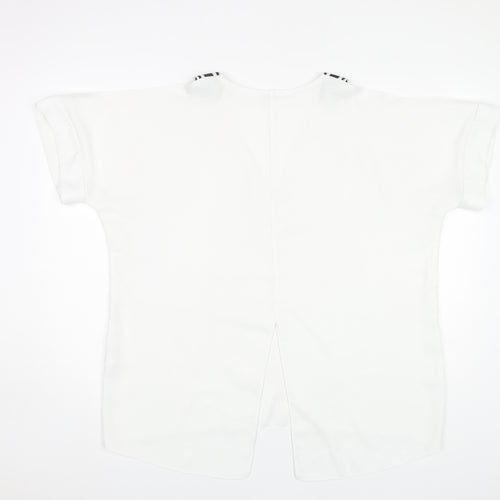 River Island Women's White V-Neck Blouse Size 18
