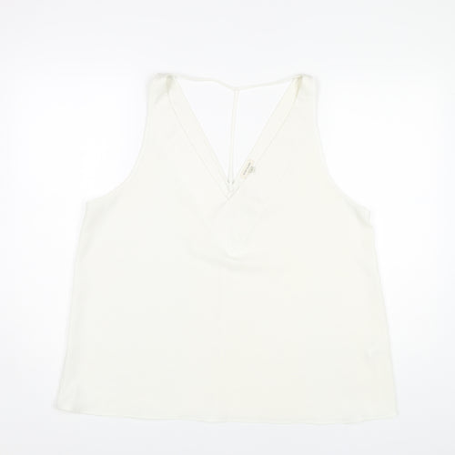 River Island Women's White V-Neck Tank Top Size 18